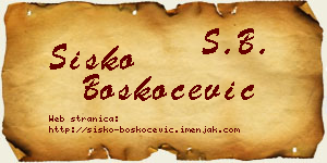 Sisko Boškoćević vizit kartica